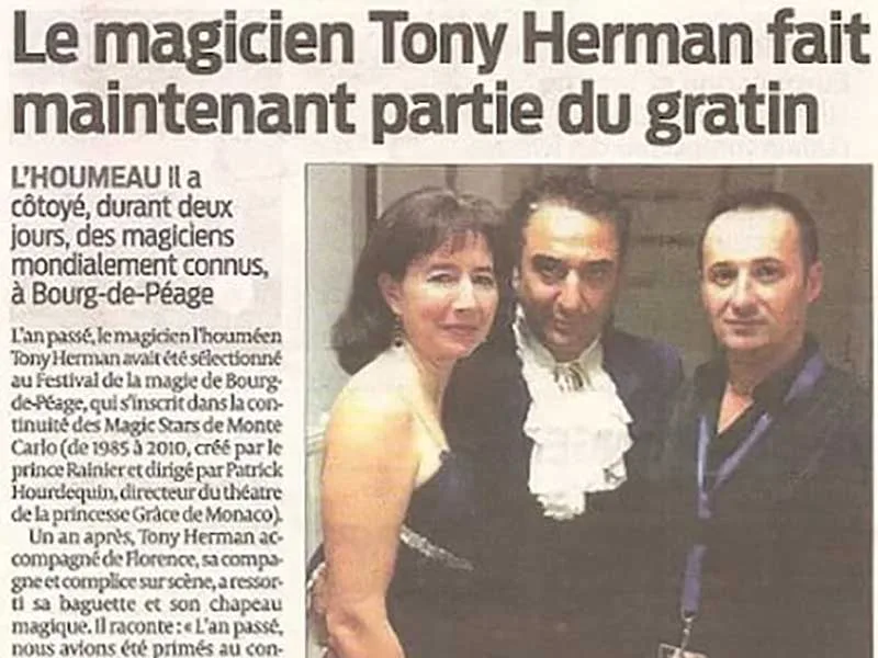Tony Herman Artiste illusionniste Magicien La Rochelle Charente-Maritime